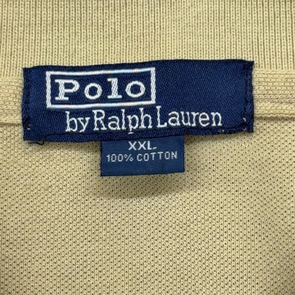 Polo Ralph Lauren Mens XXL Tan‎ Beige Short Sleeve Pique Polo Shirt Made in USA